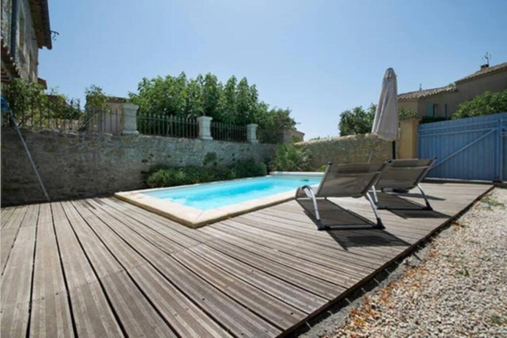 Maison De Plain Pied Pour 4 Pers Piscine Lussan Lussan  Buitenkant foto
