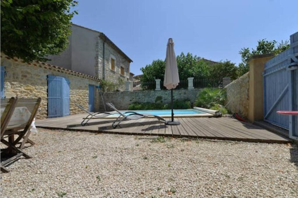 Maison De Plain Pied Pour 4 Pers Piscine Lussan Lussan  Buitenkant foto